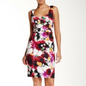 Laundry By Shelli Segal Floral Print Crisscross